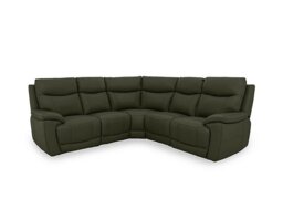 Sloane Leather Large Power Recliner Corner Sofa - Oslo Pine