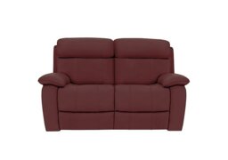 World of Leather - Moreno 2 Seater NC Leather Sofa with Power Recliner - NC Deep Red