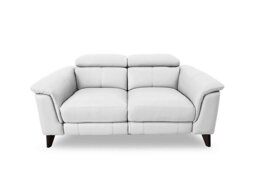 World of Leather - Wade 2 Seater NC Leather Power Recliner Sofa - NC Star White