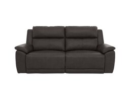 Utah 3 Seater Leather Recliner Sofa with Headrests and Power Lumbar - Piompo