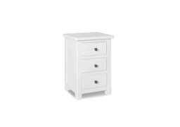 Grace 3 Drawer Bedside Cabinet - White