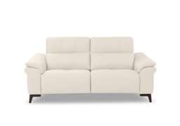 Nicoletti - Marconi 2 Seater Leather Recliner Sofa with Headrests and Power Lumbar - Botero Bianco