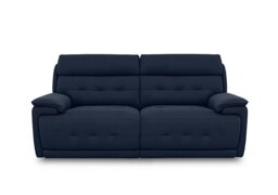 Brescia Fabric 3 Seater Power Recliner Sofa with Power Headrests - R330 Steel Blue