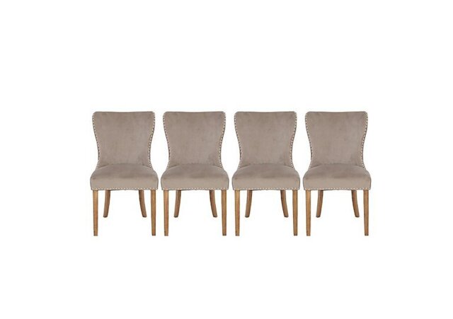 Chennai Set of 4 Luxe Dining Chairs - Taupe