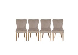 Chennai Set of 4 Luxe Dining Chairs - Taupe