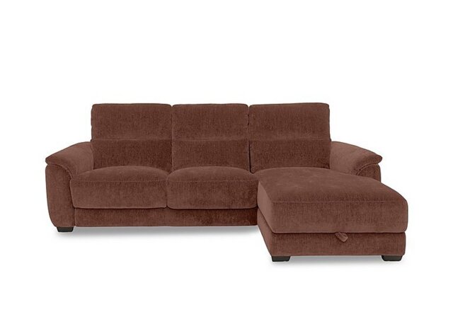 Saffron Fabric 3 Seater Sofa with Storage Right Hand Facing Chaise End
