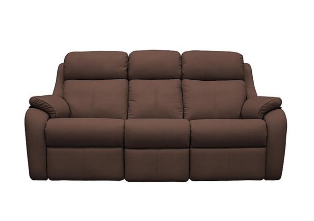 G Plan - Kingsbury 3 Seater Leather Sofa with Manual Recliner - Capri Oak