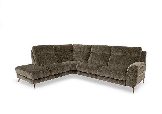 Eclipse Fabric Left Hand Facing Corner Sofa with Chaise End Storage