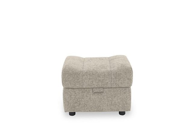 Aero Fabric Storage Footstool - Hopsack Linen