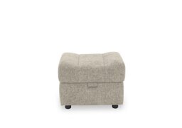 Aero Fabric Storage Footstool - Hopsack Linen