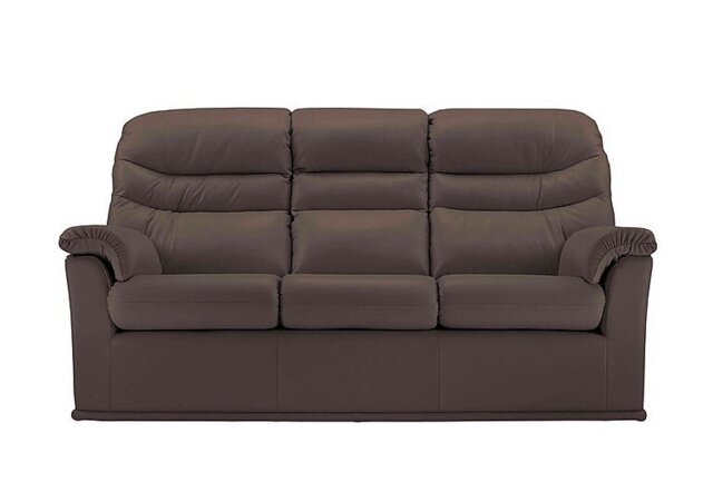 G Plan - Malvern 3 Cushion 3 Seater Leather Sofa - No Recliner - Oxford Chocloate