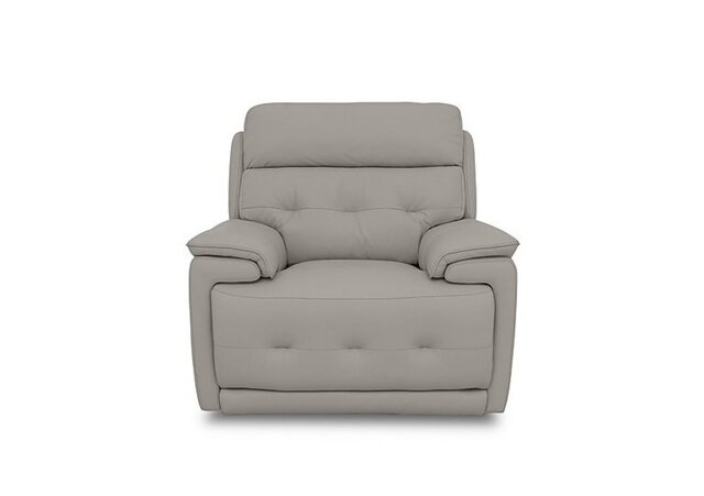World of Leather - Brescia Leather Chair - Silver Grey