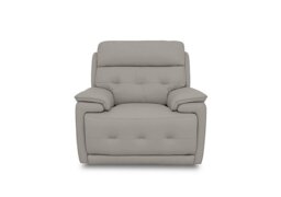 World of Leather - Brescia Leather Chair - Silver Grey