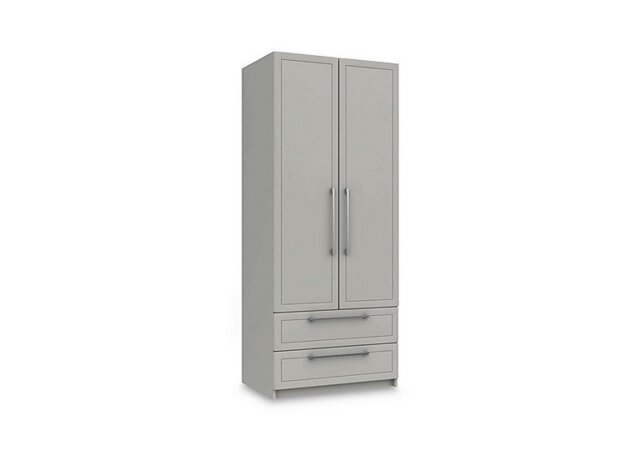 London Bedrooms - Bexley 2 Door Combi Wardrobe - Light Grey