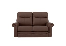 G Plan - Avon 2 Seater Leather Power Recliner Sofa - Capri Oak