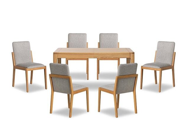 G Plan - Maddison Extending Dining Table with 6 Chairs