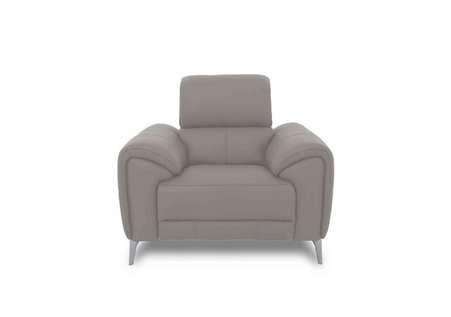 Vino Leather Chair with Power Recliner - Lead Grey