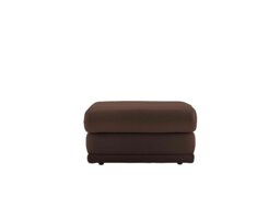 G Plan - Malvern Leather Storage Footstool - Capri Oak