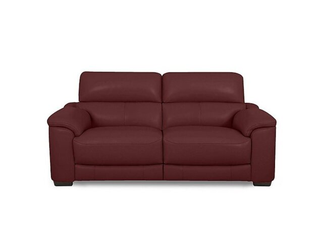 World of Leather - Nova BV Leather 2 Seater Power Recliner Sofa with Power Headrests - BV Deep Red