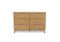 Stockholm 6 Drawer Wide Chest - Light Oak