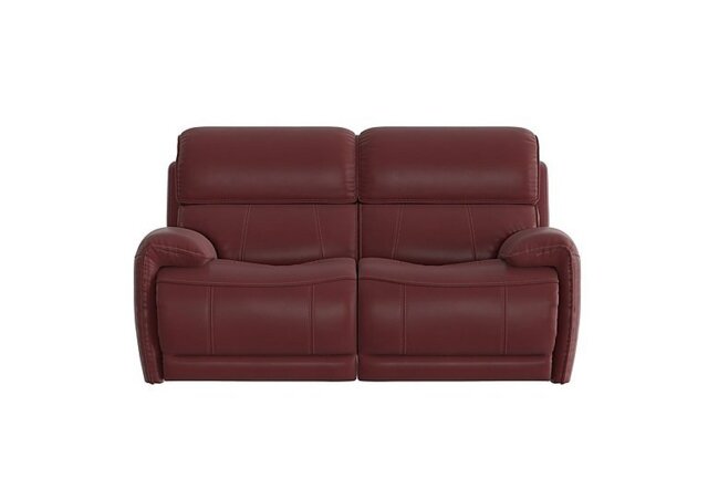 World of Leather - Link 2 Seater Leather Power Recliner Sofa with Power Headrests - BV Deep Red
