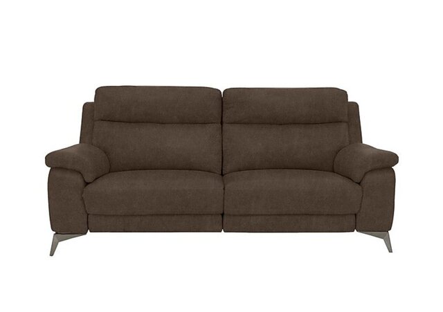 Missouri 3 Seater Fabric Recliner Sofa with Power Headrest - Dark Grey