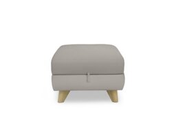 World of Leather - Malmo NC Leather Storage Footstool - Feather