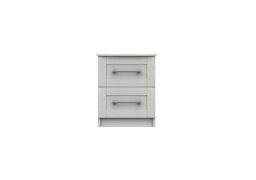 London Bedrooms - Fenchurch 2 Drawer Bedside Chest - White