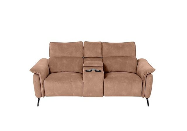 Jude Fabric 2 Seater Power Recliner Sofa with Smart Console and Power Headrests - Dexter Sand - Sofas and Armchairs - In Time for Christmas