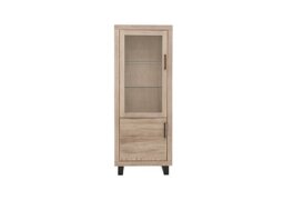 Bodahl - Terra Small Left Hand Facing Display Cabinet - Vintage Grey