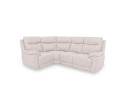 Sloane Leather Small Left Hand Facing Corner Sofa - Cotton