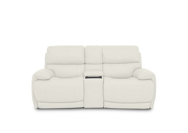 World of Leather - Link NC Leather 2 Seater Power Recliner Sofa with Power Headrests and Cupholders - NC Star White
