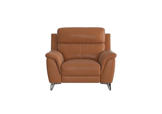 Contempo NC Leather Power Recliner Armchair - Pecan Brown