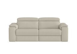 Nicoletti - Davide 3 Seater Leather Power Recliner Sofa - Torello Ice