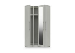 London Bedrooms - Bexley 3 Door Bifold Wardrobe with Mirror Door - White