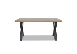 Bodahl - Terra Compact Straight Edge Dining Table with X Shaped Legs - 140-cm - Vintage Grey