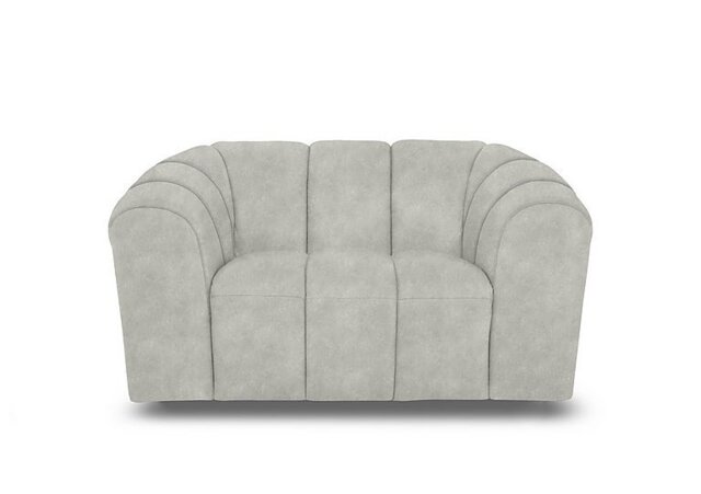 Rhianna Fabric Cuddler Chair - Marble Stone
