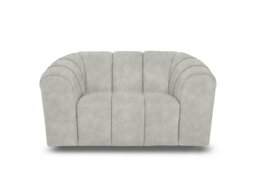 Rhianna Fabric Cuddler Chair - Marble Stone