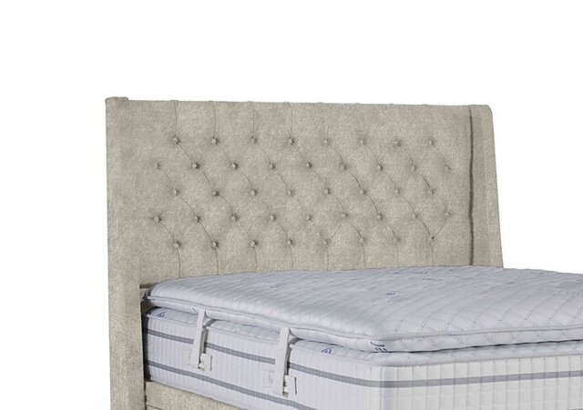 Sleepeezee - Pinnacle Floor Standing Headboard - Double - Tweed Cream