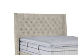 Sleepeezee - Pinnacle Floor Standing Headboard - Double - Tweed Cream