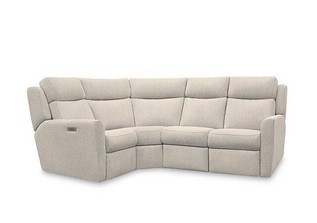 G Plan - Wren Small Fabric Corner Sofa with Power Recliner - Nebular Blush