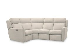 G Plan - Wren Small Fabric Corner Sofa with Power Recliner - Nebular Blush