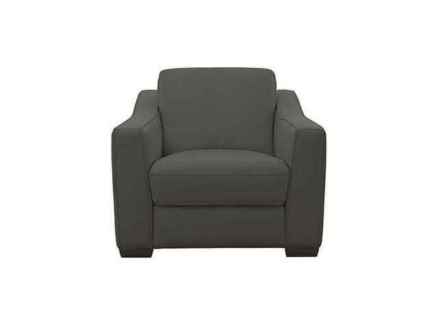 World of Leather - Optimus NC Leather Armchair - Charcoal Grey