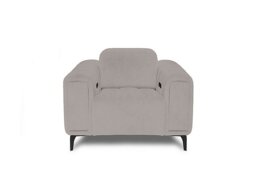 Elphaba Fabric Recliner Chair with Power Recliner with Storage Arms - Opulence Silver