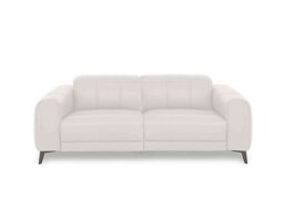 Ezra 3 Seater Leather Sofa - Cotton
