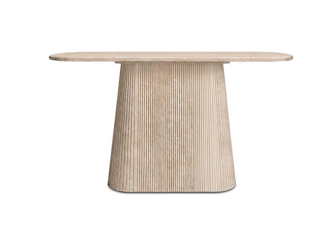 Romeo Oval Console Table with Pedestal Base - Living Room Furniture - In Time for Christmas