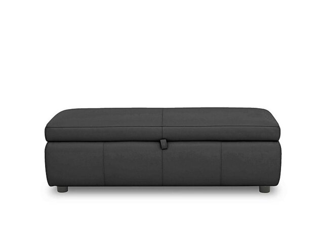 World of Leather - Tyrell 150cm Leather Blanket Box - Black - Bedroom Furniture - In Time for Christmas