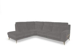 Eclipse Fabric Left Hand Facing Corner Power Recliner Sofa with Power Headrests and Chaise End Storage
