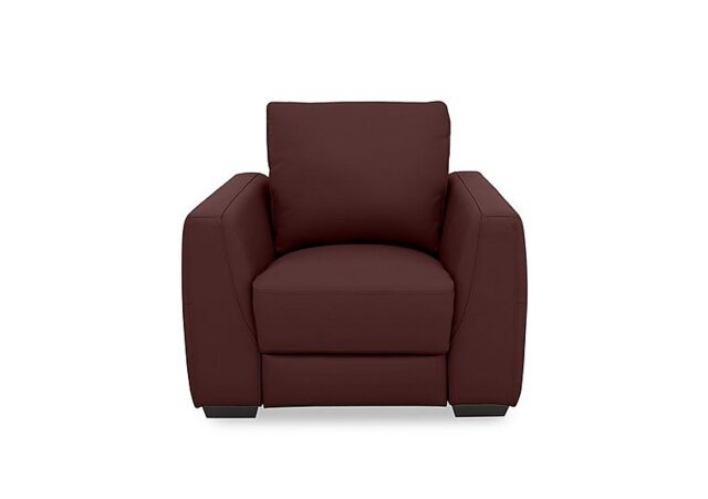 Dinky Leather Chair with Power Recliner - Ruby