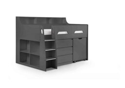 Bjorn Mid Sleeper with Desk and Storage - Anthracite